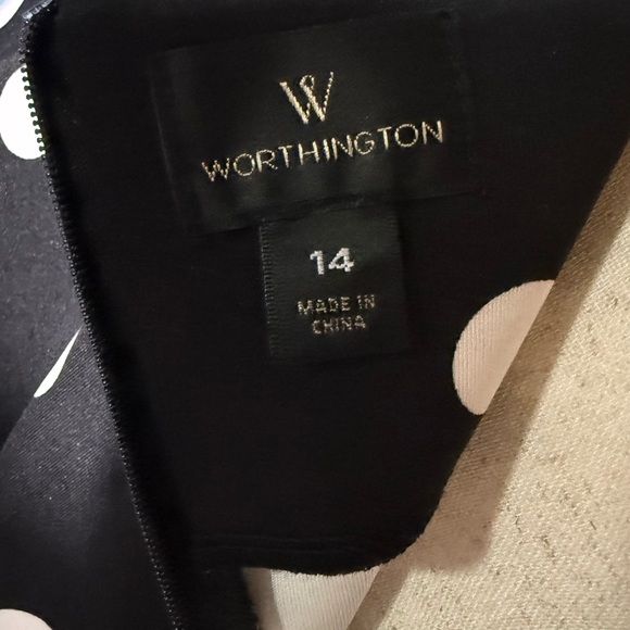 Polka dot whimsical scuba midi dress. Hits in the right spots. 14 - Picture 6 of 6